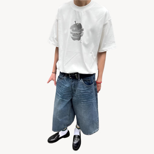 Men's Y2K Baggy Vintage Blue Jorts – Wide Leg Denim Shorts